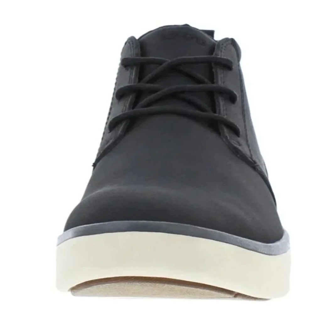Izod 11 Palmer Men's Chukka Boots Black Leather Round Toe Lace-up Shoes Sneaker
